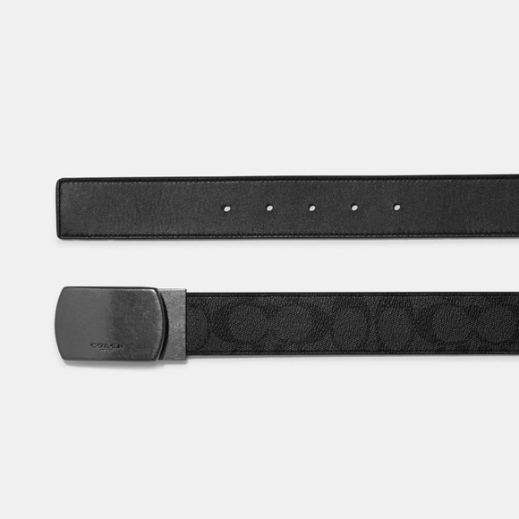 Coach Plaque Buckle Cut To Size Reversible Belt, 38 Mm - Picture 1 of 4